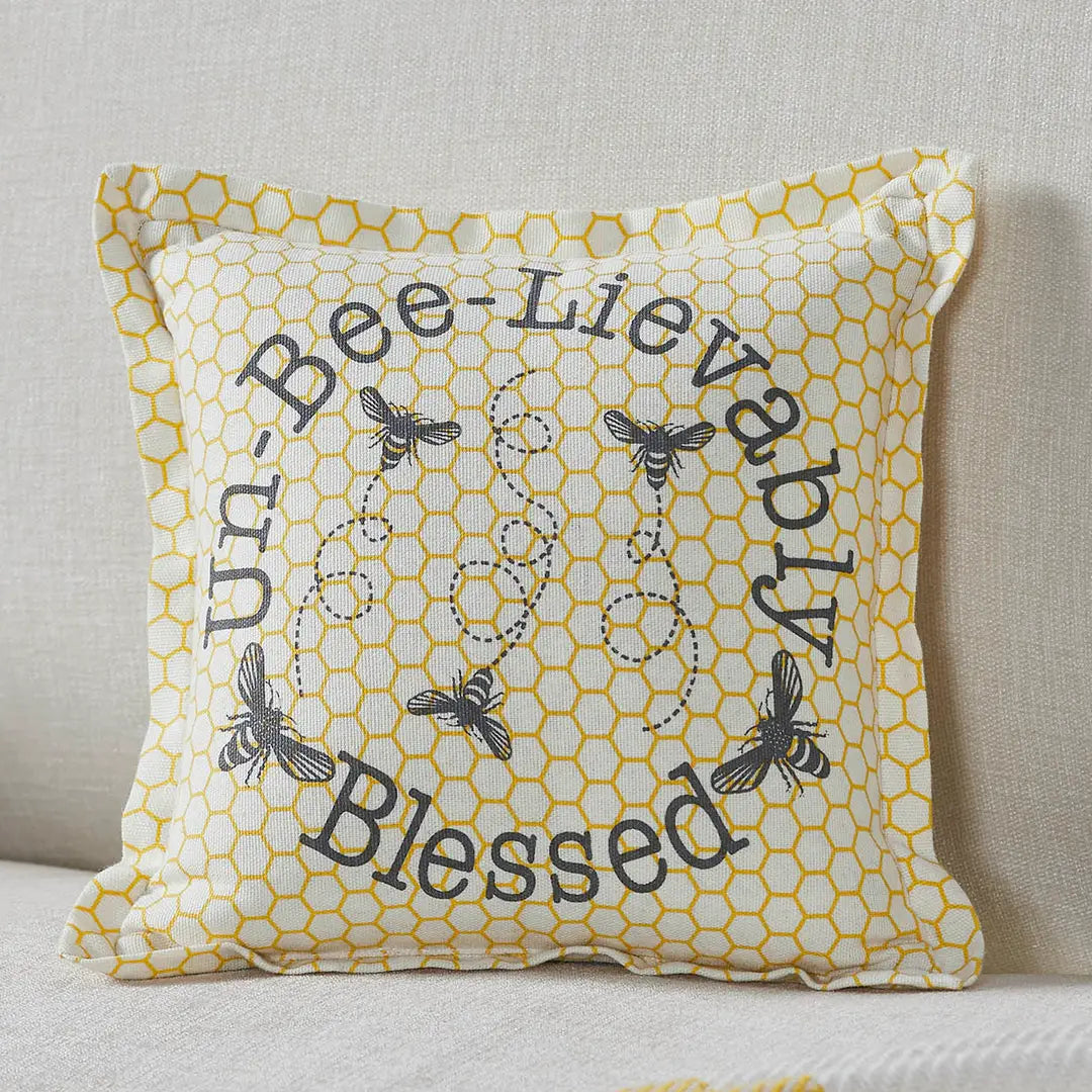 Buzzy Bees Un-Bee-Lievably Blessed Pillow