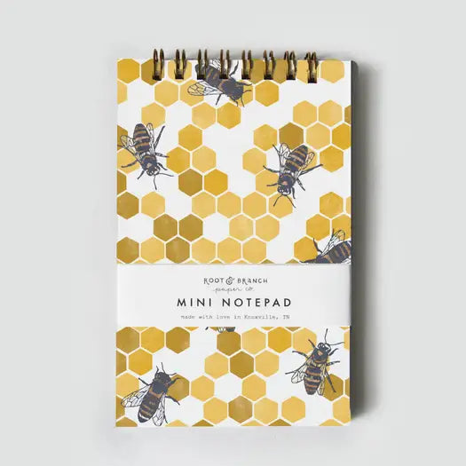 Honeybee Mini Spiral Notepad