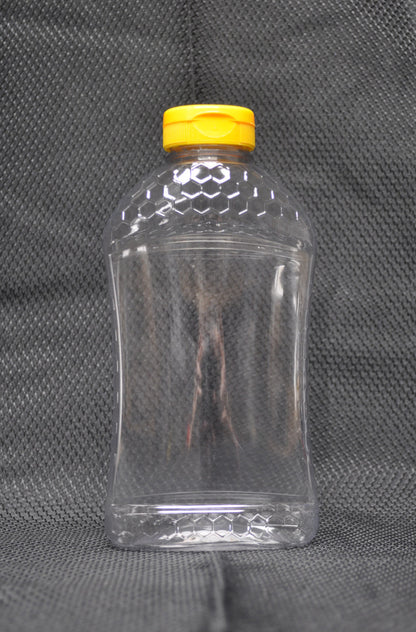 2 lb. Hourglass Plastic Honey Bottles (with caps and seals), BULK (159 count)