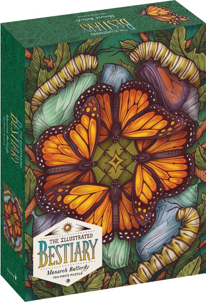 The Illustrated Bestiary Puzzle: Monarch Butterfly (750 pieces)