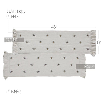 Embroidered Bee Table Runner